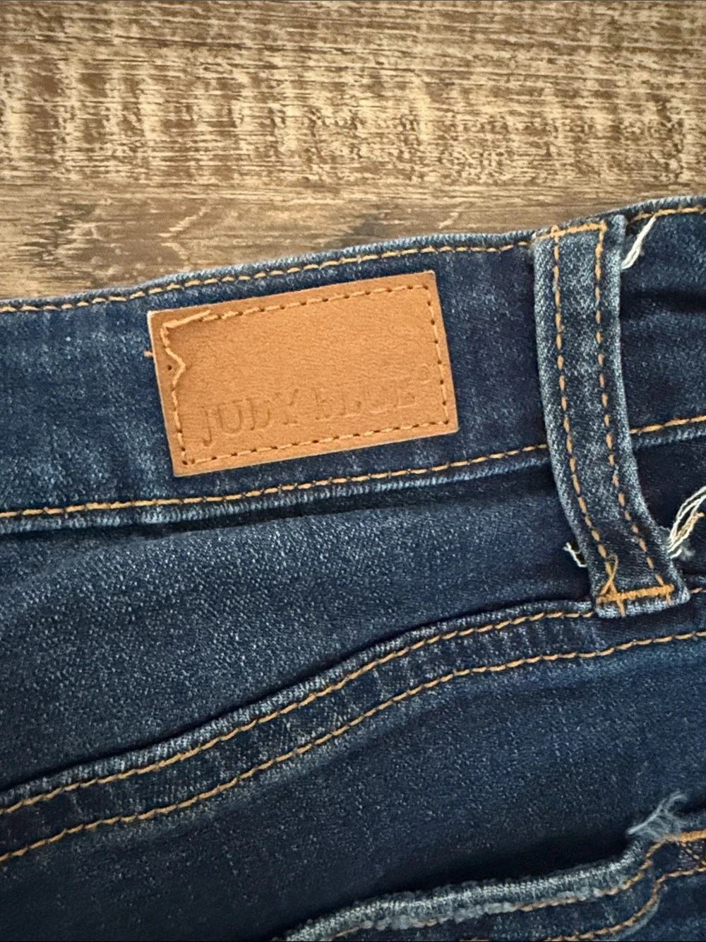 Judy Blue Dark Wash Distressed Cuffed Denim Shorts